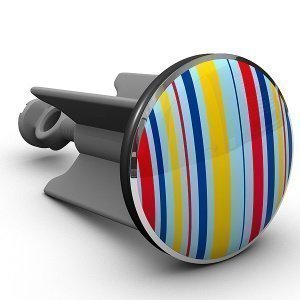 Waschbeckenstöpsel Streifen gelb/rot