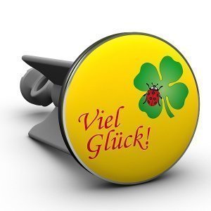 Waschbeckenstöpsel Viel Glück gelb, das 