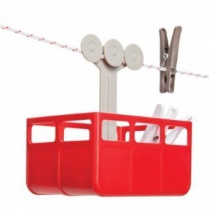 Wäscheklammer-Box Cabina rot