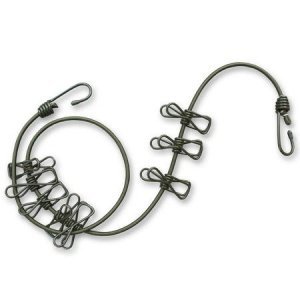 Wäscheleine oliv mit Haken