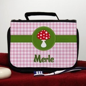 Waschtasche mit Glückspilz und Wuns