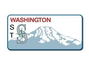 Washington US Deko Nummernschild mit ind