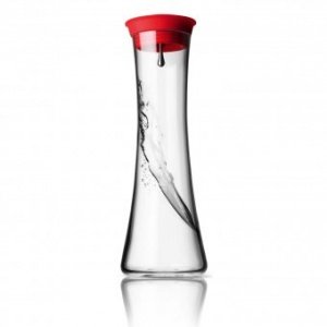 Wasserkaraffe 0,8L mit Deckel rot