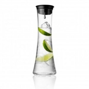 Wasserkaraffe 0,8L mit Deckel schwarz