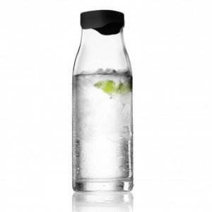 Wasserkaraffe 1L m. Deckel schwarz