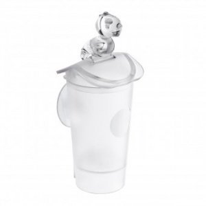 Wattestäbchen-Spender Flori transparent 