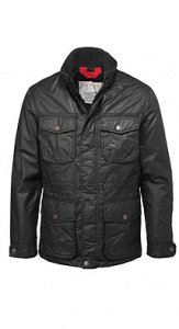 Wattierte Baumwolljacke mit Waxed-Finish