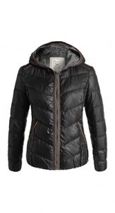 Wattierte Kapuzen-Steppjacke