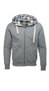 Wattierter Sweat Zipp-Hoodie