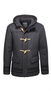 Wattierter Woll-Mix Dufflecoat