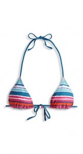 Wattiertes Triangel-Bikini-Top