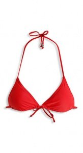 Wattiertes Triangel-Bikini-Top