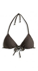 Wattiertes Triangel-Bikini-Top