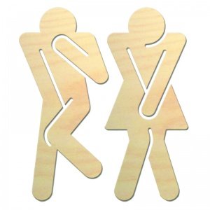 WC-Figuren *Pippi und Peppone*