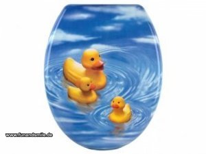 WC Toilettensitz Entenfamilie