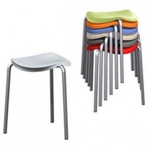 WELL 2260 stapelbarer Hocker in orange v