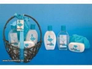 WELLNESS Badeset in Korb mit Henkel