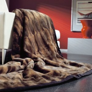 Webpelzdecke bugatti, Zobel-Look (dunkel