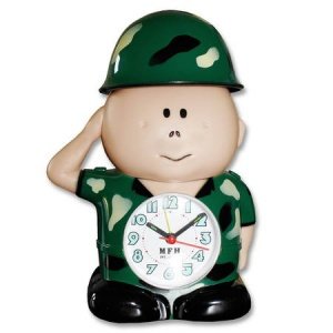 Wecker Soldat mit Marschmusik