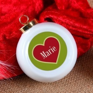 Weihnachtsbaumkugel mit Namensaufdruck i