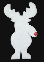 Weihnachtsdeko Rentier Silhouette Mit Roter Nase