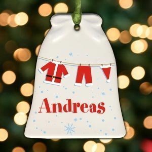 Weihnachtsglocke aus Keramik mit Weihnac