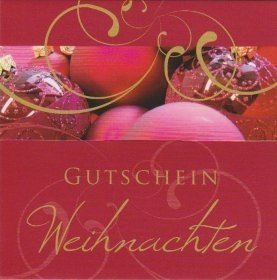 Weihnachtsgutschein Christbaumkugeln