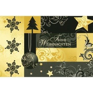 Weihnachtskarte Frohe Weihnachten, gold