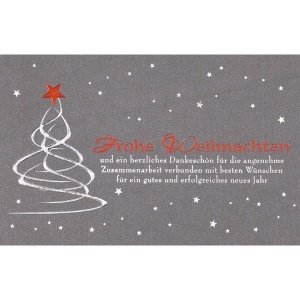Weihnachtskarte Frohe Weihnachten, silbe