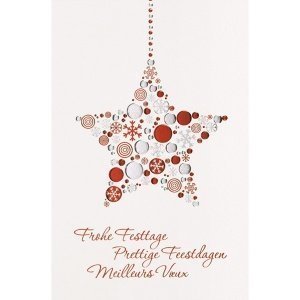 Weihnachtskarte Glänzender Stern