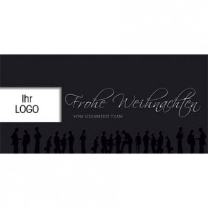 Weihnachtskarte Glückwünsche vom Team