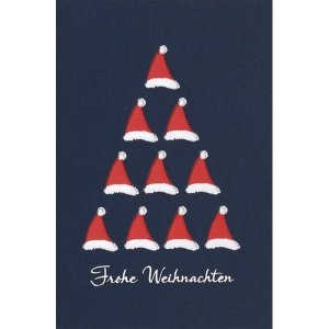 Weihnachtskarte Weihnachtsmützen