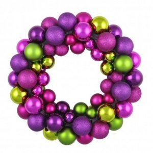 Weihnachtskranz Shanghai pink/grün