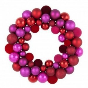 Weihnachtskranz Shanghai rot/pink