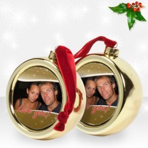 Weihnachtskugel mit Foto