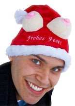 Weihnachtsmütze mit Busen