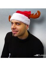 Weihnachtsmütze mit Elchgeweih