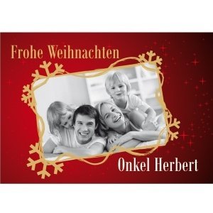 Weihnachtspostkarte mit Ihrem Foto
