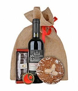 Weihnachtssäckchen mit Rotwein