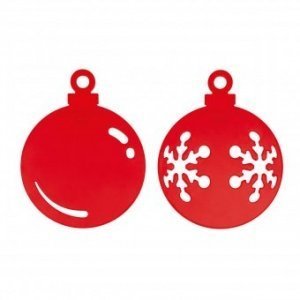 Weihnachtsschmuck Snow & Shine 2er Set transparent rot