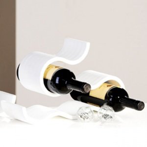 Weinflaschenhalter CURVE liegend, weiß