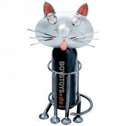 Weinflaschenhalter "Grinsende Katze"
