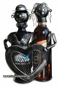 Weinflaschenhalter Liebespaar