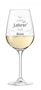 Weinglas der coolste Lehrer