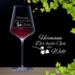 Weinglas mit Gravur - Bester Opa