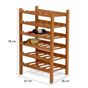 Weinregal Asti, kirschholz- farben, für 