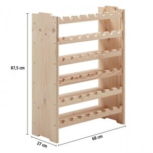 Weinregal Medoc 48 Fl., Kiefer natur (un