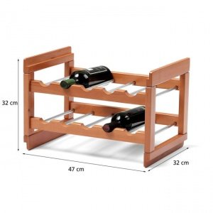 Weinregal Parma, Buchenholz, kirschfarbe