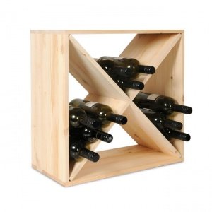 Weinregal X-60, natur H 60 x B 60 x T 30