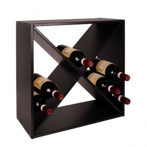 Weinregal X-Cube, schwarzbraun 52cm